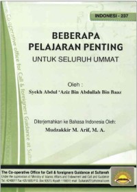 Image of Beberapa Pelajaran Penting Untuk Seluruh Ummat